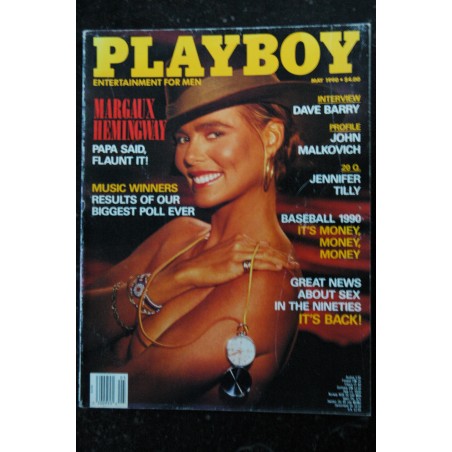 PLAYBOY US 1990 05 COVER MARGAUX HEMINGWAY JOHN MALKOVICH Tina Bockrath INTERVIEW Dave Barry PLAYBOY US 1990 05 COVER MARGAUX HEMINGWAY JOHN MALKOVICH Tina Bockrath INTERVIEW Dave Barry