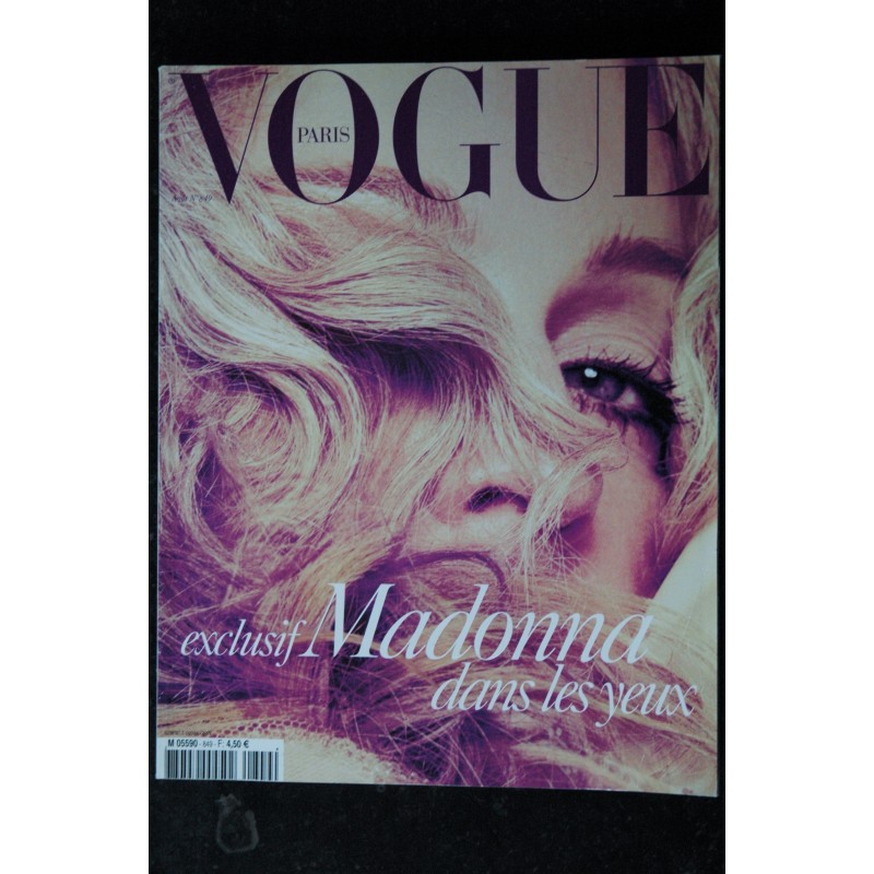 VOGUE 849 CHINA CHARM GONG LI EXCLUSIF MADONNA DANS LES YEUX 14 PAGES 2004