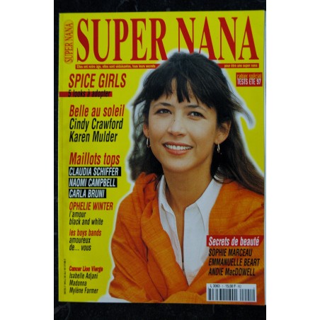 SUPER NANA 1 NS 1997 07  COVER Sophie Marceau - Sopice Girls Crawford Mulder Schiffer Campbell Bruni Winter Béart MacDowell