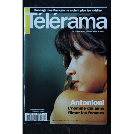 TELERAMA 2402 1996 01  Sophie Marceau cover - Irène Jacob Christine Boisson  Monica Vitti Wim Wenders