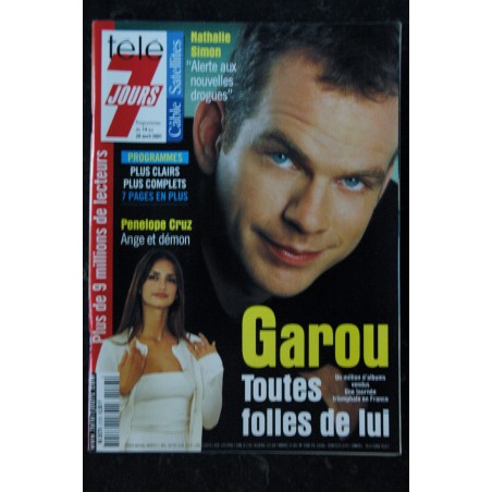 Télé 7 Jours  2133  Garou Penelope Cruz DeNiro Régine C clavier Liane Foly Katie Holmes - 14 au 20 avril