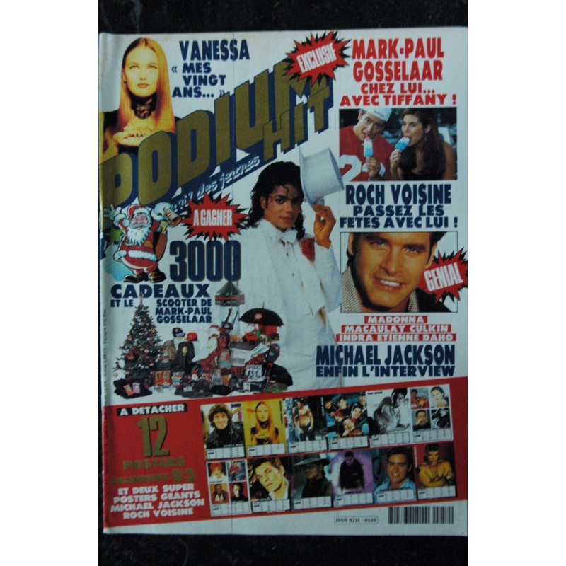 PODIUM HIT 252 1993 01  Vanessa Paradis Jackson Roch Voisine Gosselaar Madonna    + POSTERS