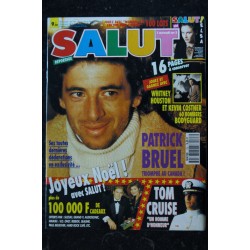 SALUT ! M4768 133 1992 12  Patrick Bruel Tom Cruise Whitney Houston Kevin Costner ELSA Mylène Farmer + posters