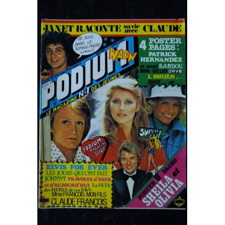 PODIUM n° 86 INCOMPLET Claude FRANCOIS Sheila Ringo Johnny Travolta Sardou Posters voir détail 1979 04 PODIUM n° 86 INCOMPLET Claude FRANCOIS Sheila Ringo Johnny Travolta Sardou Posters voir détail 1979 04