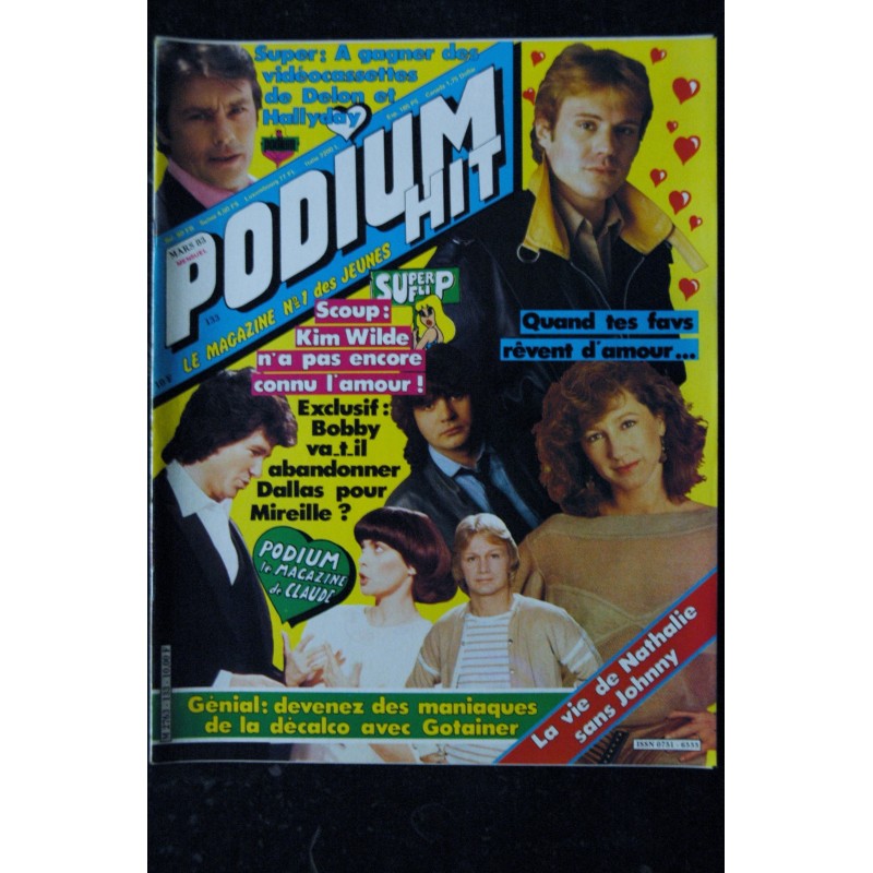 PODIUM HIT 132  février 1983   incomplet Chagrin d'amour  GIRAUDEAU  DELON GOLDMAN JOHNNY