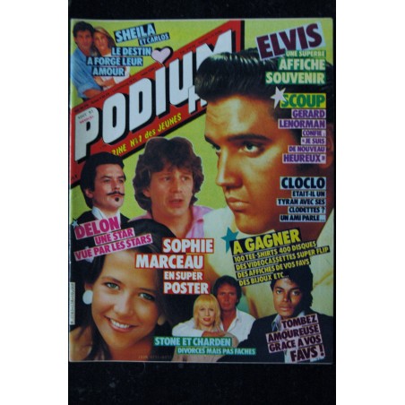 PODIUM HIT 138 AOUT 1983 SHEILA CLOCLO HERBERT LEONARD ELVIS PRESLEY + POSTER SOPHIE MARCEAU ELVIS