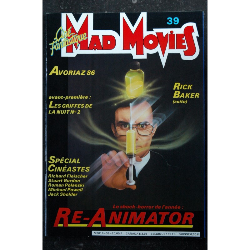 Ciné Fantastique MAD MOVIES  n° 36  * 1985 *  DAY OF THE DEAD  RE ANIMATOR  PLANETE INTERDITE