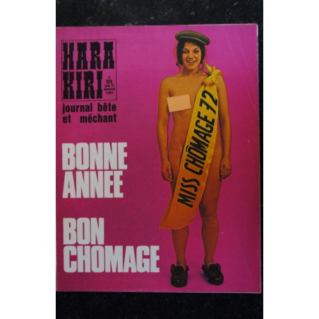 HARA KIRI 123 Décembre 1971  Un enfant, un arbre    WOLINSKI PROFESSEUR CHORON GEBE CHENZ CAVANNA