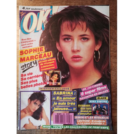 OK ! âge tendre 636 Sophie Marceau mini album 16 pages -  INTERVIEW SABRINA - Black Simone