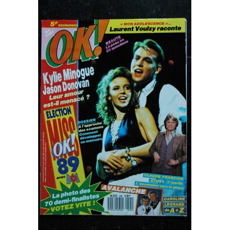 OK ! âge tendre 695  Kylie Minogue Jason Donovan - Laurent Voulzy - Claude François - Avalanche