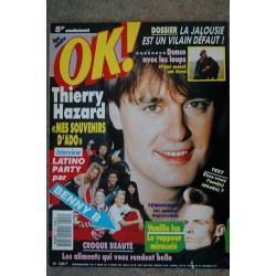 OK ! âge tendre 784 JANVIER 1991 DAVID HALLYDAY PAULINE ESTER FLORENT PAGNY JEAN RENO