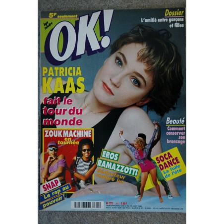 OK ! âge tendre 708 AOUT 1989 COVER KYLIE MINOGUE LA TOYA JACKSON LA LAMBADA PAUL McCARTNEY FLORENT PAGNY RAFT