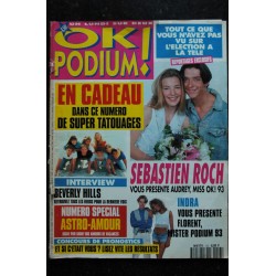 OK PODIUM !  13 1993 INTERVIEW BEVERLY HILLS LUKE PERRY INDRA JOHNNY HALLYDAY MADONNA SEBASTIEN ROCH
