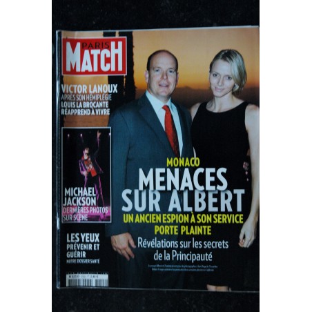 PARIS MATCH N° 3155   5 au 11 nov. 2009 Michael Jackson - Victor Lanoux - Albert & Charlène