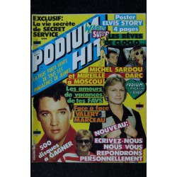 PODIUM HIT 126 AOUT 1982 M SARDOU M DARC Rocky  JEANE MANSON Sophie MARCEAU + POSTER ELVIS CLAUDE FRANCOIS