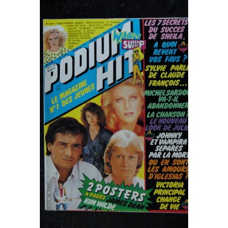 PODIUM HIT 128 1982 10 3 découpes Sheila SARDOU Sylvie Johnny Victoria Principal - Posters voir détail PODIUM HIT 128 1982 10 3 découpes Sheila SARDOU Sylvie Johnny Victoria Principal - Posters voir détail