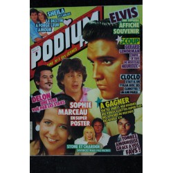 PODIUM HIT 135 mai 1983   manque poster *  BELMONDO Alain DELON SARDOU Les FORBANS ROCKY