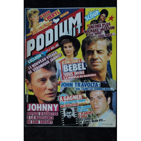 PODIUM HIT 141 1983 11 INCOMPLET BELMONDO Veronique JANNOT JOHN TRAVOLTA Karen CHERYL Michael Jackson PODIUM HIT 141 1983 11 INCOMPLET BELMONDO Veronique JANNOT JOHN TRAVOLTA Karen CHERYL Michael Jackson