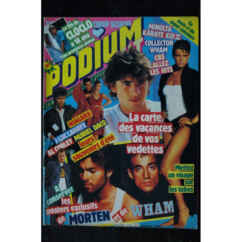 PODIUM HIT 174  août 1986  NIAGARA LAHAYE CORLEY  MORTEN WHAM