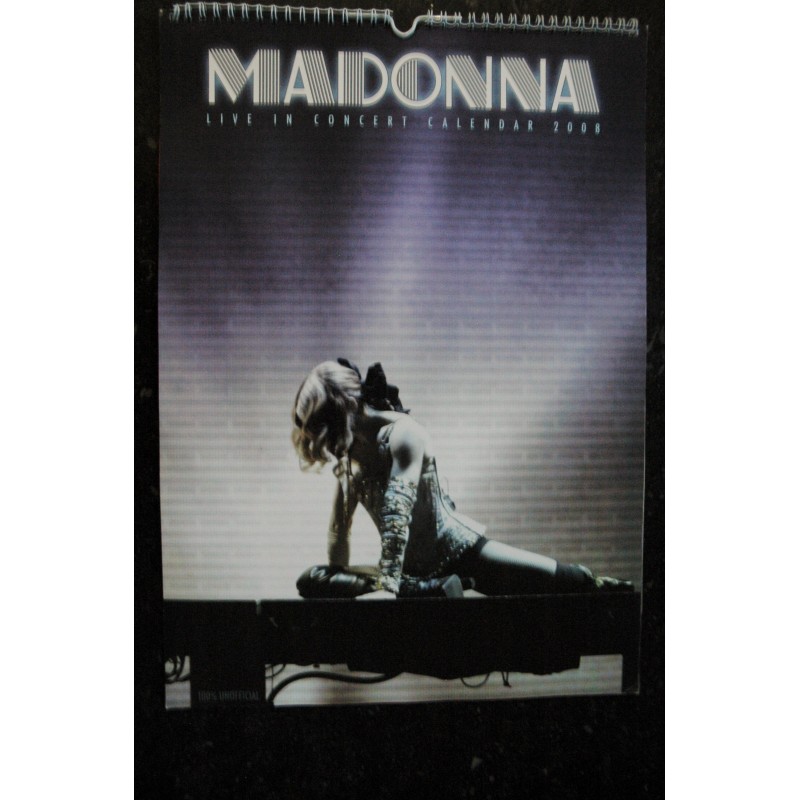 MADONNA CALENDAR CALENDRIER 2008 LIVE IN CONCERT 100% UNOFFICIAL IMAGICOM