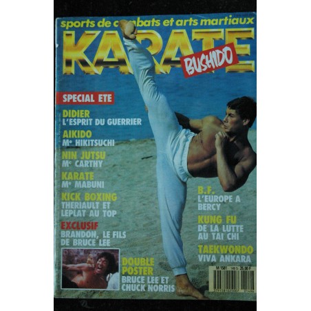 KARATE bushido n°149  1988 07 - JC Vandamme - Bruce Lee - Chuck Norris  - Kick Boxing - 106 pages