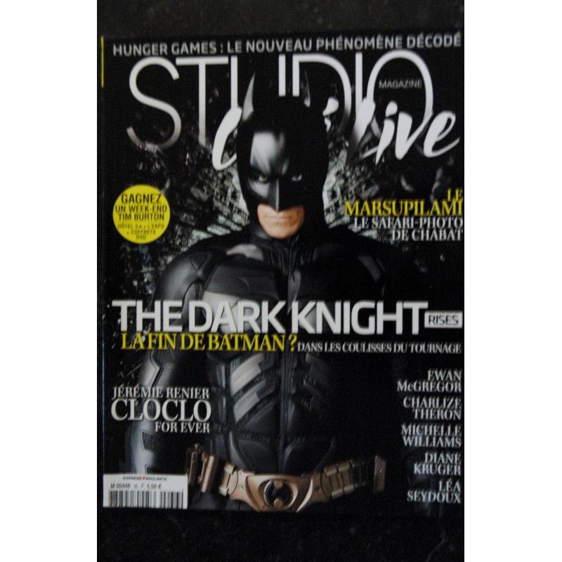 STUDIO Ciné Live  36  *  2012 04 *  The Dark Knight - Cloclo for ever - Le Marsupilami - 132 pages