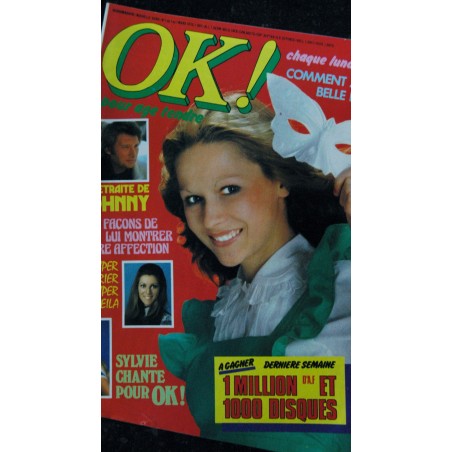 OK ! âge tendre   7 -  1 au 7 mars 1976  * Sylvie Vartan - Johnny - Sheila - Enrico Macias - Sanson - C Jerome