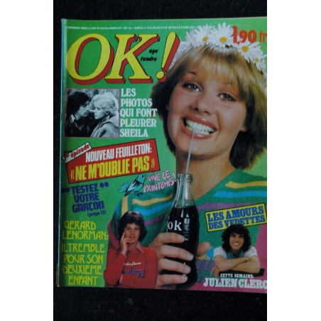 OK ! âge tendre  10 -  22 au 28 mars 1976  *  Sheila - Julien Clerc - Gérard Lenorman - Carlos - Johnny -F Valéry J Bataille