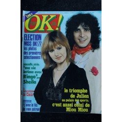 OK ! âge tendre  54  - 24 au 30 janv. 1977  *  Julien Clerc  Miou Miou - Ringo Sheila - Cloclo - Sylvie