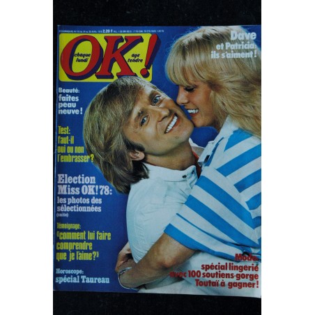 OK ! âge tendre 119  - 24 au 30 avril 1978  *  Dave - Sylvie Vartan - Michel Fugain