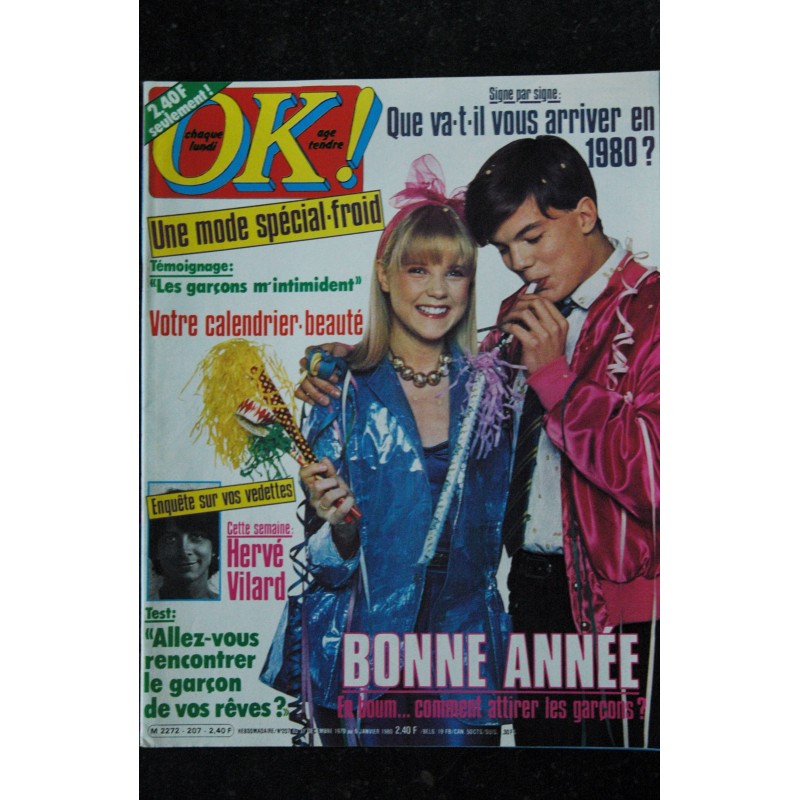 OK ! âge tendre 207  - 31 déc. au 6 janvier 1980  *  Hervé Vilard - Philippe Chatel - Chantal Goya - Sebastien
