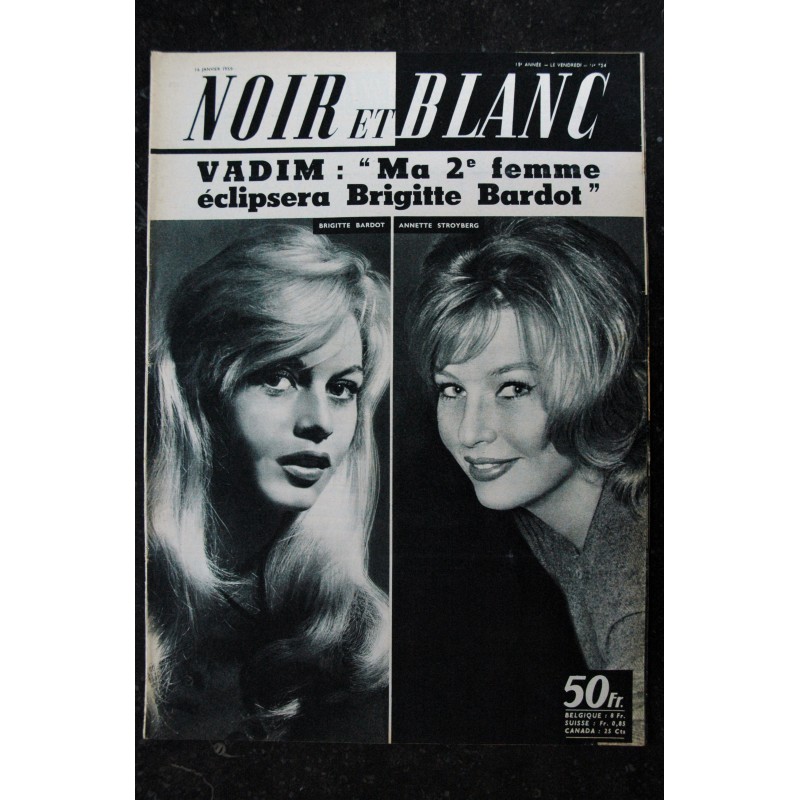 NOIR ET BLANC  713  *  31 octobre 1958  *  Brigitte Bardot - Sacha Distel - Mariage rompu ?