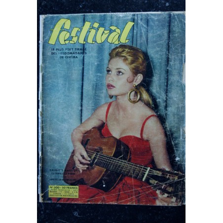 FESTIVAL  n° 240  *  1954 02 *  BRIGITTE BARDOT Cover + 1 p. - TRES RARE  - les espoirs du cinéma français