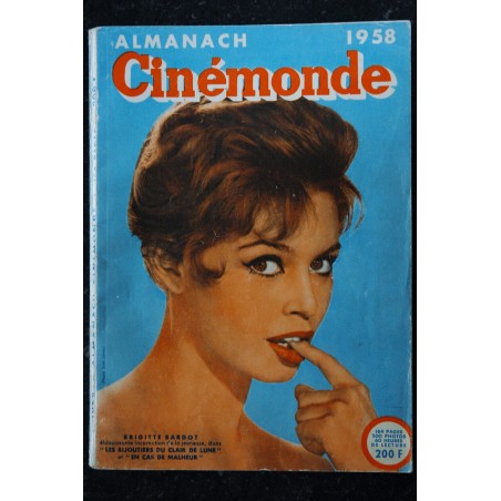 Cinémonde Almanach 1958 - Brigitte BARDOT - Elisabeth Taylor - Eddie Constantine ... 164 pages