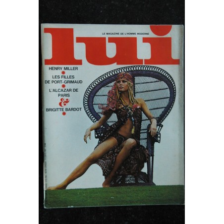 LUI 068 N° 68 SEPTEMBRE 1969 L'ALCAZAR DE PARIS COVER BRIGITTE BARDOT NUDE FILLE DE PORT-GRIMAUD EROTIC VINTAGE PIN-UP ASLAN