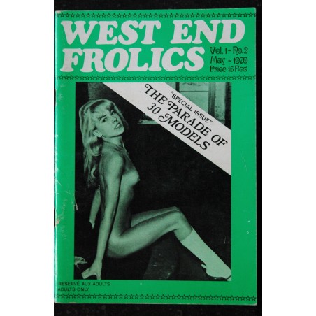 West End Frolics  vol. 1 n° 2  - 1970 05 - RARE  - DEGREE London -   Erotic Vintage
