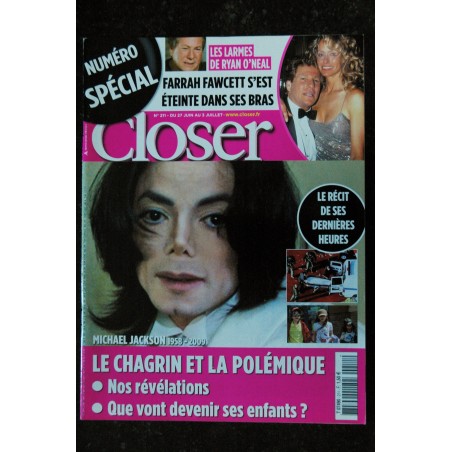 Closer 211 2009 06 Michael Jackson Cover + 4 p. - Farrah Fawcett - Angelina Jolie - Gwen Stefani
