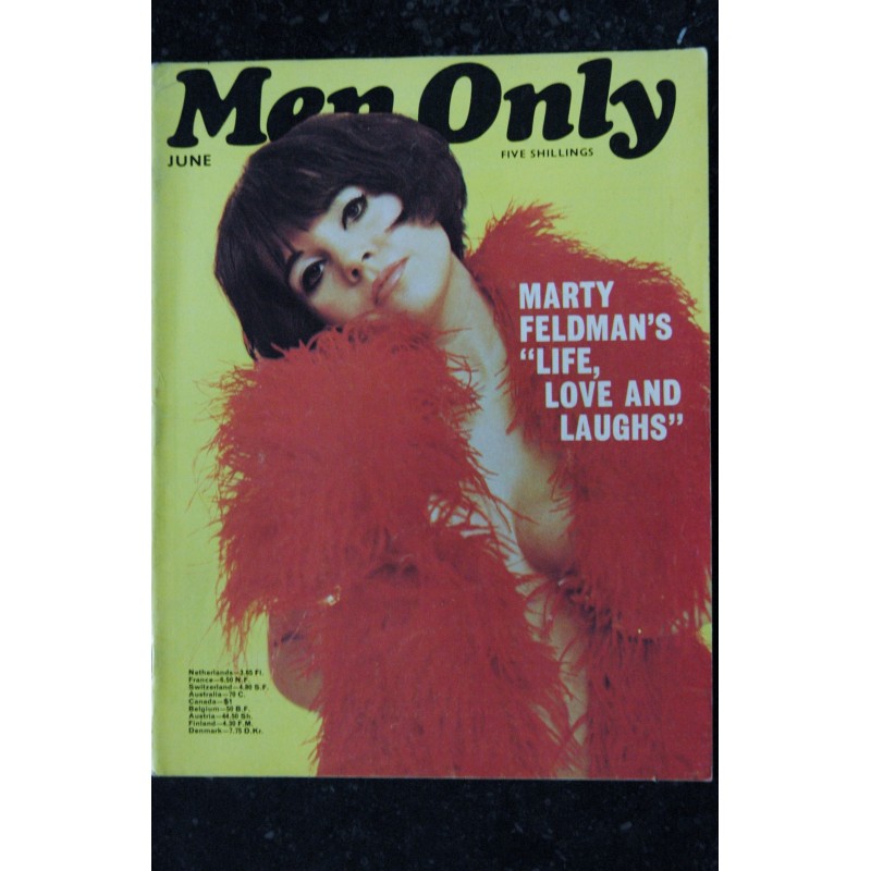 MEN ONLY 1970 06  - TRES RARE VINTAGE  - Marty Feldman - Fabienne dali - Justine Jay - Melle Blake - Daniela Delarge