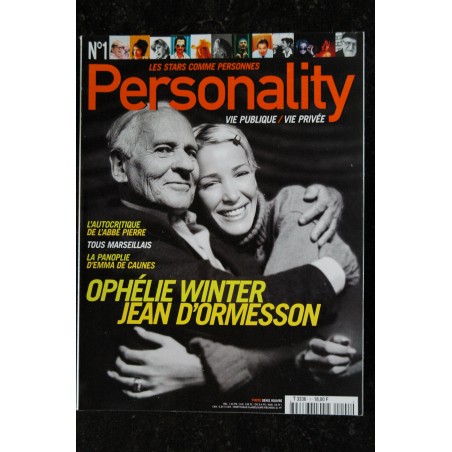Personality  1  1998 01 Ophélie Winter Jean D'Ormesson Emma de Caunes Abbé Pierre Tous marseillais