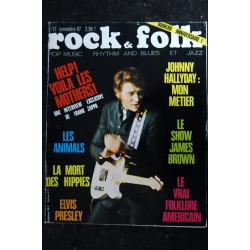 ROCK & FOLK 012  n° 12  *  Novembre 1967  *   HALLYDAY  ANIMALS  ELVIS PRESLEY  JAMES BROWN