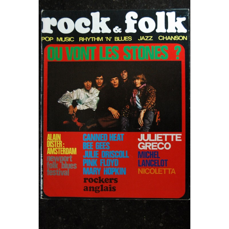 ROCK & FOLK 008 n° 8 JUIN 1967 COVER SONNY & CHER MICK JAGGER JOE DASSIN JIMI HENDRIX SCRAMIN JAY HAWKINS LES TROGGS RAY CHARLES