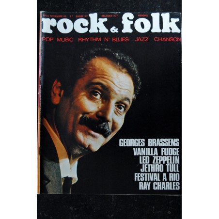 ROCK & FOLK 035 DECEMBRE 1969 YOKO ONO JOHN LENNON JANIS IAN MILES DAVIS LES NUITS D'AMOUGIES
