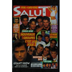 Salut n°  15 - 1996 05 - Worlds Apart Backstreet Boys Boyzone Claudia Schiffer