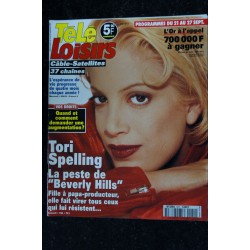 TELE LOISIRS 551  Tori Spelling Beverly Hill Cover + 2 p. - B Bardot - Baffie - R Anthony - 16 au 22 septembre 1996