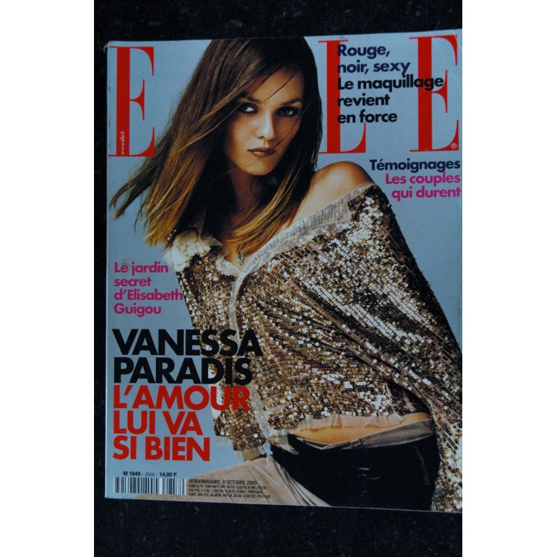 ELLE 2858 9 oct. 2000 Vanessa Paradis cover + 6 p. - E Guigou - Edward ...