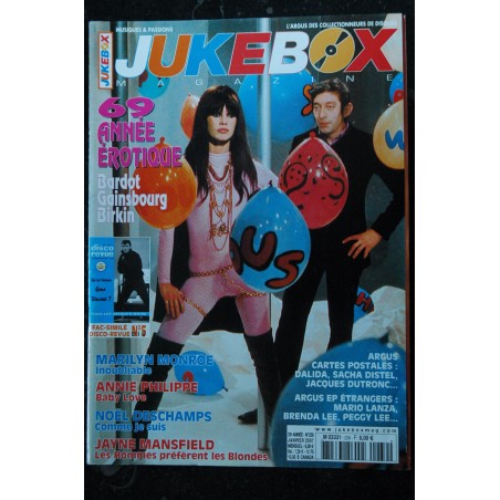 JUKEBOX 239 2007 BRIGITTE BARDOT SERGE GAINSBOURG JANE BIRKIN Fac-Similé Disco Revue GENE VINCENT