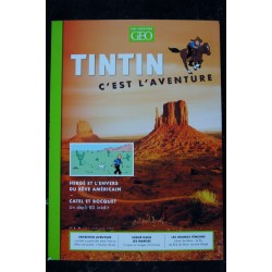 La nouvelle revue GEO  n° 1  * 2019 *  TINTIN C'est l'aventure - OBJECTIF LUNE 2019 HERGE YSLAIRE UN DEPLI BD