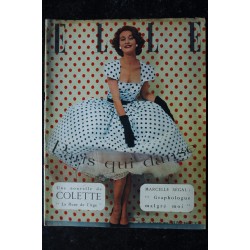 ELLE   346  14 juillet 1952 - Rochas - Paris qui danse - une nouvelle de Colette - Fernandel  - 52 pages FASHION VINTAGE