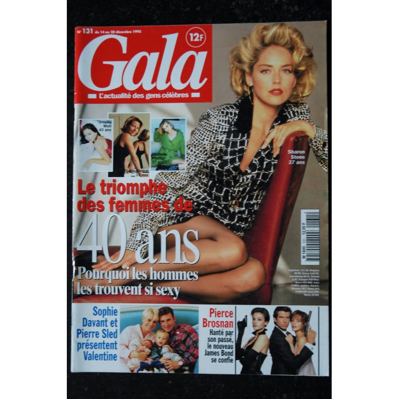 GALA  131  Sharon Stone cover Muti Chazal Pfeiffer Palmade Robin Brunner Hendricks Dutronc  - 92 pages - 1995 12