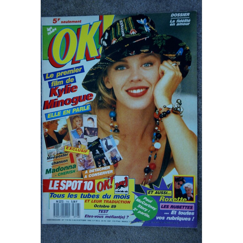 OK ! âge tendre 561 OCT 1986 LIO & ETIENNE DAHO NIAGARA RENAUD INTERVIEW CORYNNE CHARBY